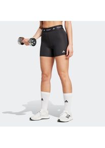 Shorts adidas Performance "TECHFIT LEGGINGS", Damen, Gr. L, L&auml;nge 5, schwarz (schwarz, innenbeinl&auml;nge ca. 13 cm), Obermaterial: 73% Polyester, 27% Elasthan, Hosen Shorts