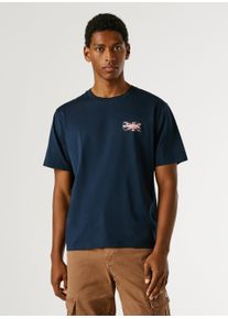 Langarmshirt Pepe Jeans "EGGO LONG N", Herren, Gr. S, dulwich blau, Jersey, Obermaterial: 100% Baumwolle, bedruckt, regular fit normal, Rundhals, Shirts Langarmshirt, aus reiner Baumwolle, Rundhals