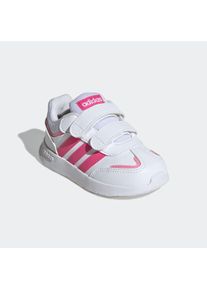 Klettschuh adidas Sportswear "TENSAUR SWITCH KIDS", M&auml;dchen, Gr. 27, wei&szlig; (cloud wei&szlig;, pulse magenta, bliss pink), Synthetik, Textil, Schuhe Klettschuh, f&uuml;r Kinder