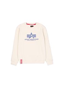 Sweater Alpha Industries "Basic Sweatshirt BL", Herren, Gr. M, wei&szlig; (vintage wei&szlig;), Obermaterial: 80% Baumwolle, 20% Polyester, regular fit, Sweatshirts Sweater