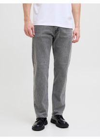 Jack & Jones Loose-fit-Jeans JACK & JONES "JJICHRIS JJCLASSIC AM 676 LID NOOS", Herren, Gr. 34, L&auml;nge 34, grau (grau denim), Denim/Jeans, Obermaterial: 69% Baumwolle, 30% Lyocell, 1% Elasthan, Abriebeffekte, relaxed fit kn&ouml;chellang, Jeans Loose-fit-Jeans