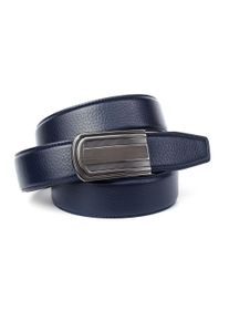 Lederg&uuml;rtel Anthoni Crown, Herren, Gr. 85, blau, Leder, unifarben, G&uuml;rtel Lederg&uuml;rtel, Eleganter Business-G&uuml;rtel mit Metallschlie&szlig;e in Bicolor