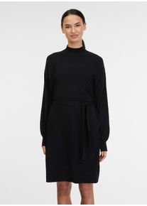 Strickkleid Ragwear "TYLIA", Damen, Gr. L (40), N-Gr, schwarz, Feinstrick, Obermaterial: 50% Polyacryl, 28% Polyester, 22% Nylon, unifarben, hoch geschlossener Ausschnitt, Rippstrickb&uuml;ndchen, Kleider Strickkleid