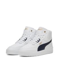 Sneaker Puma "SHUFFLE DOWNTOWN MID", Herren, Gr. 46, blau (Puma wei&szlig;, Puma navy, Puma gold), Schuhe Sneaker, kn&ouml;chelhoch, mit Schn&uuml;rung, mit profiliertem Laufsohlenprofil