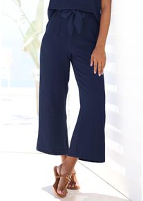 Schlupfhose Vivance, Damen, Gr. 46, N-Gr, blau, Web, Obermaterial: 100% Polyester, unifarben, figurumspielend kn&ouml;chelfrei, Hosen Schlupfhose, mit elastischem Bund, Sommerhose, Basic, Topseller