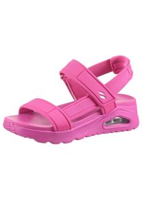 Sandale Skechers "UNO-FUN STAND", Damen, Gr. 39, pink, Textil, unifarben, Schuhe Sandale, mit Skech-Air Ausstattung