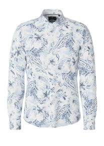 JOOP! Langarmhemd JOOP "Pai", Damen, Gr. 46, N-Gr, dunkelblau, Web, Obermaterial: 55% Leinen, 45% Baumwolle, unifarben, slim fit, Manschette, Hemden Langarmhemd