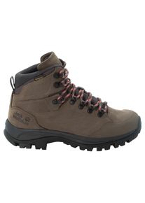 Trekkingschuh Jack Wolfskin "REBELLION TEXAPORE MID W", Damen, Gr. UK 7,5 - EU 41, Normalschaft, braun (braun, phantom), Main Material Second Material 100% Polyamide Lining Sole 100% Rubber/ EVA, Schuhe Trekkingschuh