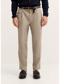 Chinohose Bugatti "Loose Fit", Herren, Gr. 36, L&auml;nge 32, 50, beige, 65% Baumwolle, 33% Lyocell, 2% Elasthan, unifarben, loose fit, Hosen Chinohose, aus Baumwollmix mit Stretch