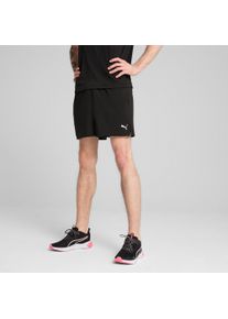 Trainingsshorts Puma "M TAD ESSENTIALS 5" WOVEN SHORT", Herren, Gr. M, N-Gr, schwarz (Puma schwarz), Obermaterial: 100% Polyester, slim fit normal, Hosen Trainingsshorts, atmungsaktives Material, mit DryCELL Technologie