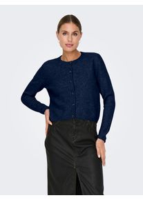 Jacqueline de Yong Strickjacke JDY "JDYCHLOE LIFE L/S CARDIGAN KNT NOOS", Herren, Gr. L, blau (night sky detail:melange), Strick, Obermaterial: 52% Polyester, 36% Polyacryl, 10% Wolle, 2% Elasthan, meliert, unifarben, taillenbedeckt, Rundhals, Strickb&uuml;ndchen, Strickjacken Strickjacke, Materialmix