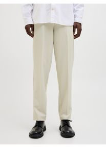 Jack & Jones Chinohose JACK & JONES "JPSTACE LEO CHINO NOOS", Herren, Gr. 30, L&auml;nge 34, gelb (moonbeam), Web, Obermaterial: 76% Polyester, 17% Viskose, 7% Elasthan, unifarben, regular fit normal, Hosen Chinohose