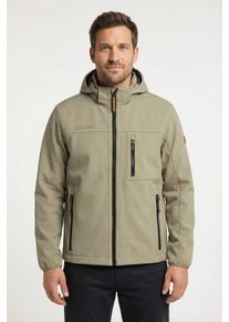 Softshelljacke Camel Active, Herren, Gr. 48, gr&uuml;n (khaki), Web, Obermaterial: 100% Polyester, unifarben, gerade h&uuml;ftbedeckend, Rundhals, elastischer Bund, Jacken Softshelljacke, mit Kapuze
