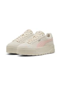 Sneaker Puma "KARMEN II", Damen, Gr. 42, alpine snow, rose quartz, Leder, Schuhe Sneaker, mit markanter Plateausohle, robuste Gummilaufsohle