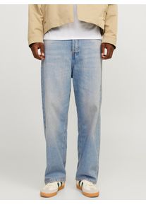 Jack & Jones Relax-fit-Jeans JACK & JONES "JJIRON JJORIGINAL AKM NOOS", Herren, Gr. 30, L&auml;nge 30, blau (blau denim), Denim/Jeans, Obermaterial: 100% Baumwolle, Abriebeffekte, loose fit kn&ouml;chellang, Jeans Relax-fit-Jeans