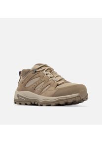 Wanderschuh Columbia "REDMOND&trade; IV LOW WATERPROOF", Damen, Gr. 43, grau (wet sand, graphite lila), Mesh, Synthetik, Schuhe Wanderschuh, wasserdicht