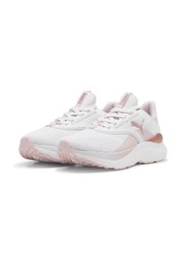 Trainingsschuh Puma "SOFTRIDE MAYVE WN'S", Damen, Gr. 38,5, grau (feather gray, mauve mist, rose gold), Textil, Schuhe Trainingsschuh, gestricktes Obermaterial, leicht profilierte Synthetik-Laufsohle