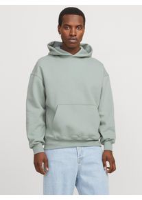 Jack & Jones Kapuzensweatshirt JACK & JONES "JJEURBAN EDGE SWEAT HOOD NOOS", Herren, Gr. S, gr&uuml;n (iceberg gr&uuml;n), angeraute Sweatware, Obermaterial: 70% Baumwolle, 30% Polyester, unifarben, relaxed fit taillenbedeckt, ohne Ausschnitt, Rippb&uuml;ndchen, Sweatshirts Kapuzensweatshirt, mit K&auml;ngurutasche