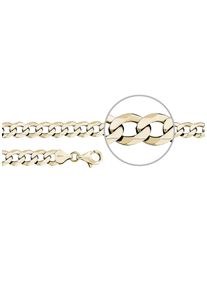 Silberarmband Der Kettenmacher "Panzerarmband diamantiert, P6-S, P6-G" Gr. 19, gold (gelbgoldfarben), Armb&auml;nder, Herren, 19, Silber 925 (Sterlingsilber), Silberarmband