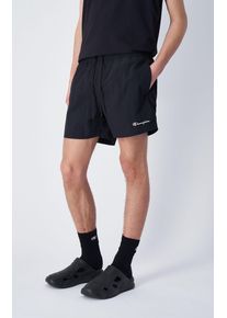 Badeshorts Champion "Icons Beachshort Mid", Herren, Gr. XS (44), N-Gr, schwarz (nbk), Web, Obermaterial: 100% Polyamid, Badehosen Badeshorts, f&uuml;r Erwachsene, sportlicher Stil, schnelltrocknend