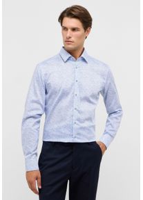 Langarmhemd Eterna "SLIM FIT", Damen, Gr. 43, Normalgr&ouml;&szlig;en, blau (hellblau), Twill, 100% Baumwolle, schmal, Manschette, Hemden Langarmhemd, NON IRON (b&uuml;gelfrei)