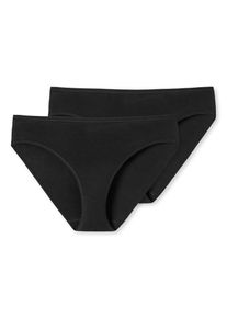 Tai-Slip Schiesser "95/5", Damen, Gr. 48, schwarz (000, schwarz), Single Jersey, Obermaterial: 95% Baumwolle, 5% Elasthan, unifarben, eng, Unterhosen Tai-Slip, mit flachen N&auml;hten
