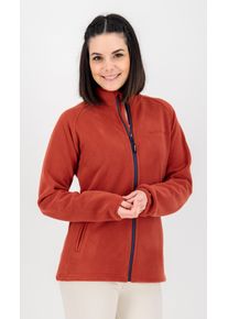 Fleecejacke DEPROC Active "WAWA BAY", Damen, Gr. 48 (XL), rot (chilli), 100% Polyester, gerader Abschluss, Jacken Fleecejacke, auch in gro&szlig;en Gr&ouml;&szlig;en erh&auml;ltlich
