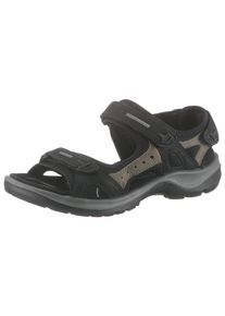 Trekkingsandale Ecco "OFFROAD", Damen, Gr. 40, schwarz (schwarz, grau), Nubukleder, Textil, Schuhe Trekkingsandale, Outdoorschuh, Sommerschuh, Freizeitsandale, in sportlicher Optik