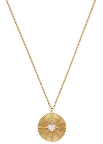 Kette mit Anh&auml;nger NOELANI "Coin, Herz, 2036991", gold (gelbgoldfarben), Halsketten, Damen, Silber 925 (Sterlingsilber), L: 45, Kette mit Anh&auml;nger