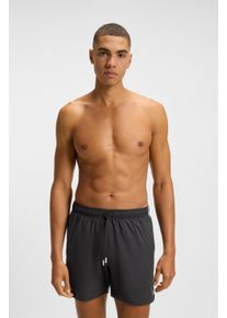 Badeshorts BOSS "Iconic", Herren, Gr. XXL (56), N-Gr, grau (schwarzgrau 022), Microfaser, Obermaterial: 100% Polyester, Badehosen Badeshorts, mit Ges&auml;&szlig;tasche