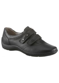 Waldl&auml;ufer Klettschuh WALDL&Auml;UFER "HENNI", Damen, Gr. 9 (43), schwarz, Leder, Schuhe Klettschuh, Bequemschuh, Slipper mit abgepolstertem Schaftrand und Komfortweite H