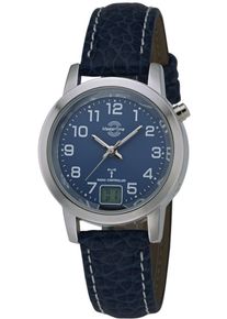Funkuhr MASTER TIME "Basic", blau (dunkelblau), Armbanduhren, Damen, Funkuhr, Armbanduhr, Quarzuhr, Damenuhr, Datum,Langzeitbatterie