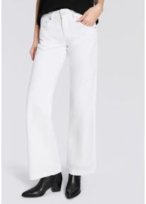 5-Pocket-Jeans Herrlicher "Edna Denim White Stretch", Damen, Gr. 26, L&auml;nge 30, silk, Denim/Jeans, Obermaterial: 97% Baumwolle, 3% Elasthan, unifarben, bootcut fit lang, Jeans 5-Pocket-Jeans, im Flared Fit