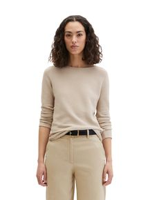 Marc O'Polo Strickpullover MARC O'POLO, Damen, Gr. XS, linen beige, Strick, Obermaterial: 100% Baumwolle, slim fit, U-Boot-Ausschnitt, Rollkante, Pullover Strickpullover, slim fit aus softem Organic Cotton, mit Rollkanten