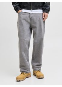 Jack & Jones Relax-fit-Jeans JACK & JONES "JJIALEX JJORIGINAL SQ 067 NOOS", Herren, Gr. 33, L&auml;nge 32, grau (grau denim), Denim/Jeans, Obermaterial: 100% Baumwolle, Abriebeffekte, relaxed fit kn&ouml;chellang, Jeans Relax-fit-Jeans, Topseller