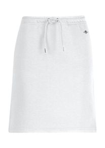 Minirock Gant "REG SHIELD SKIRT", Damen, Gr. XXL, grau (light grau melange), Web, Obermaterial: 87% Baumwolle, 13% Polyester, regular fit ca. Mitte Oberschenkel, R&ouml;cke Minirock