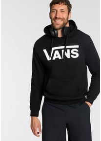 Kapuzensweatshirt Vans "MN Vans CLASSIC PO HOODIE II", Herren, Gr. S, schwarz, Sweatware, Obermaterial: 100% Baumwolle, unifarben, Basic h&uuml;ftlang, Rippb&uuml;ndchen, Sweatshirts Kapuzensweatshirt, Kapuzenpullover mit gro&szlig;em Logoprint