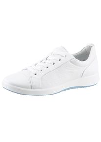 Sneaker Ara "ROMA", Damen, Gr. 5,5 (38,5), wei&szlig;, Glattleder, unifarben, Schuhe Sneaker, Freizeitschuh, Halbschuh, Schn&uuml;rschuh mit High Soft Fu&szlig;bett, G-Weite, Topseller