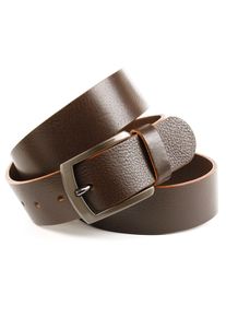 Lederg&uuml;rtel Anthoni Crown, Herren, Gr. 100, braun, Leder, unifarben, G&uuml;rtel Lederg&uuml;rtel, mit gl&auml;nzender Dornschlie&szlig;e