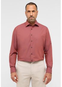 Langarmhemd Eterna "MODERN FIT", Herren, Gr. 44, Normalgr&ouml;&szlig;en, lila (raspberry), Twill, 46% Baumwolle, 8% Elasthan, 46% Polyester, tailliert, Manschette, Hemden Langarmhemd, NON IRON (b&uuml;gelfrei)