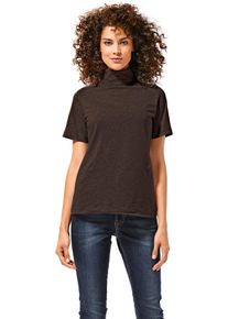 Rollkragenshirt Heine "Rollkragen-Shirt", Damen, Gr. 38, braun, 95% Baumwolle, 5% Elasthan, unifarben, Shirts Rollkragenshirt
