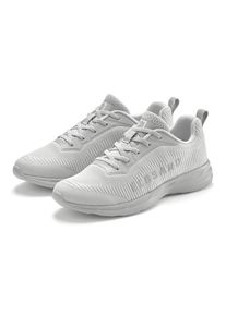 Sneaker ELBSAND "Freizeitschuh, Halbschuh, Turnschuh", Herren, Gr. 42, grau (hellgrau), Obermaterial: 70% Textilmaterial, 30% Lederimitat. Decksohle: 100% Textilmaterial. Futter: 100% Textilmaterial. Laufsohle: 100% Synthetik, unifarben, Schuhe Sneaker, mit elastischen B&auml;ndern f&uuml;r schnelles Reinschl&uuml;pfen, Unisex VEGAN, Topseller