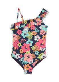 Badeanzug Roxy "Morning Flower", Kinder, Gr. 2(84-92cm), mood indigo morning flowers tw, Recycling-Polyester, Badeanz&uuml;ge Badeanzug