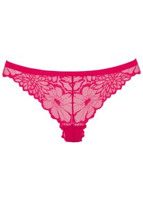 String Lascana, Damen, Gr. 40/42, blau (raspberry), Spitze, Obermaterial: 90% Polyamid, 10% Elasthan, unifarben, Unterhosen String, aus floraler Spitze, elastisches Material, unifarbenes Design