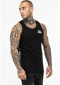 Tanktop Lonsdale "CLOUSTA", Herren, Gr. L, schwarz-wei&szlig; (schwarz, wei&szlig;), Jersey, Obermaterial: 100% Baumwolle, bedruckt, Rundhals, Tops Tanktop