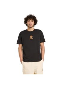 T-Shirt Timberland "Print Stack Logo Short Sleeve Tee", Herren, Gr. S, schwarz, Single Jersey, Obermaterial: 100% Baumwolle, unifarben, Rundhals, Shirts T-Shirt, sportlicher Schnitt, Kurzarm, f&uuml;r Sportmode und Casualmode