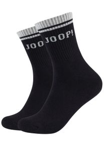 JOOP! Tennissocken JOOP "premium casual", Damen, Gr. 39-42, grau (wei&szlig;, grau), Materialmix, gestreift, normal, Socken Tennissocken, mit verst&auml;rkter Ferse und Zehen