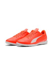 Fu&szlig;ballschuh Puma "VITORIA II IT", Herren, Gr. 45, wei&szlig; (glowing rot, Puma wei&szlig;), Synthetik, Schuhe Fu&szlig;ballschuh, f&uuml;r Halle und Stra&szlig;e, mit Gummilaufsohle