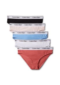 Brasilslip "5PK BIKINI", M&auml;dchen, Gr. 152/158, 5 Stk., 5er sortiert, Jersey, Obermaterial: 95% Baumwolle, 5% Elasthan, Calvin Klein Underwear, k&ouml;rpernah, Unterhosen Brasilslip, mit Logobund
