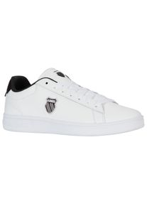 Sneaker K-Swiss "COURT SHIELD II", Herren, Gr. 42, wei&szlig; (wei&szlig;, schwarz, december sky gray), Leder, Schuhe Sneaker